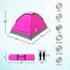 Leisure Sports 2-Person Dome Tent, Rain Fly and Carry Bag, Easy Set Up for Camping, Backpacking, Hiking (Pink) 248158AXH